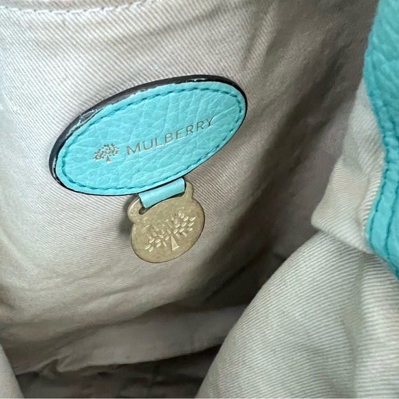 Mulberry Mitzy Medium Hobo Crossbody Messenger Emerald Pebbled - Picture 6 of 15